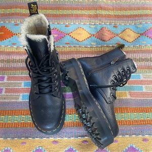 Doc Marten Jadon platform fur lined leather boots